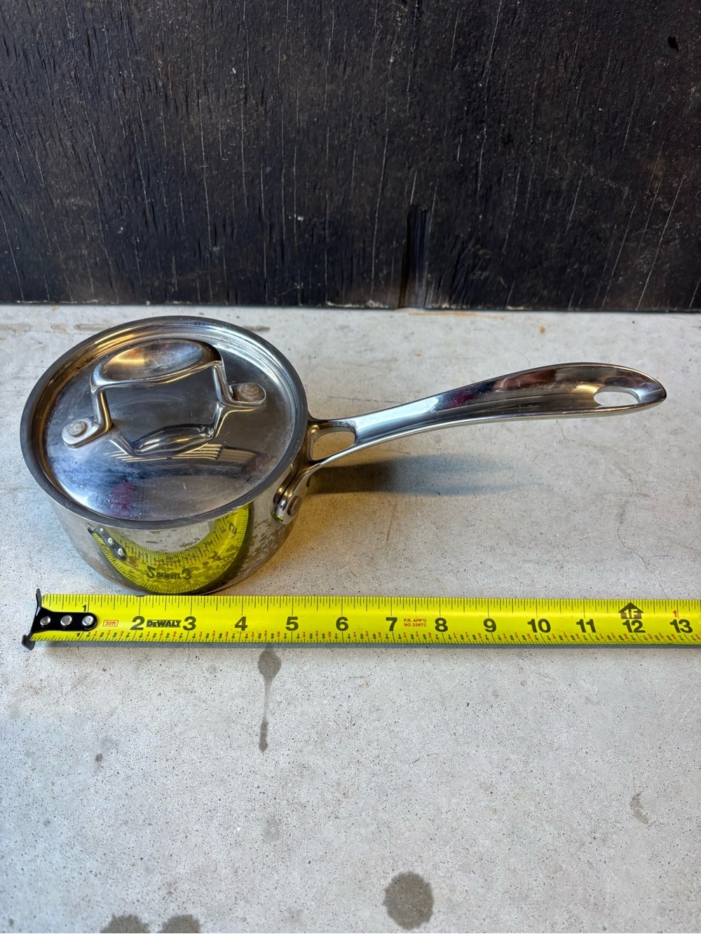 Stainless Steel Saucepan Pot with Lid Riveted Handle